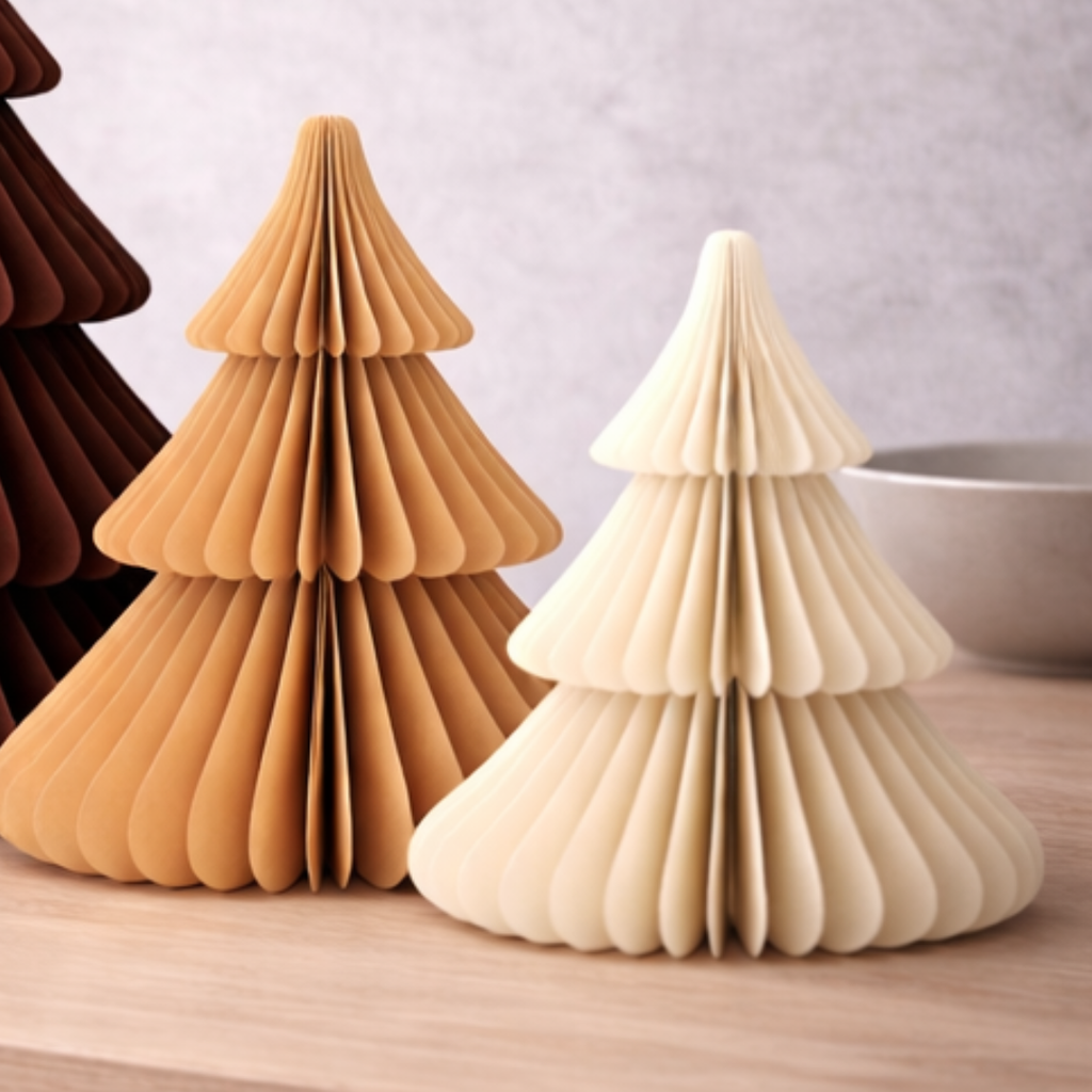 [9958472286448] Tier Paper Christmas Tree Off White