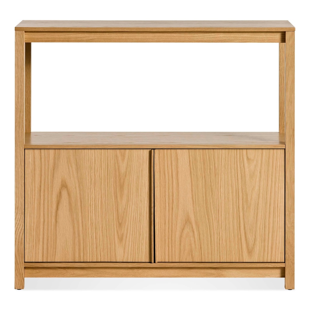 [OP1-LWSTSM-WO] Open Plan Small Low Bookcase with Storage