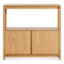 Open Plan Small Low Bookcase with Storage