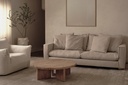 Brushed Linen Oyster Jean Sofa