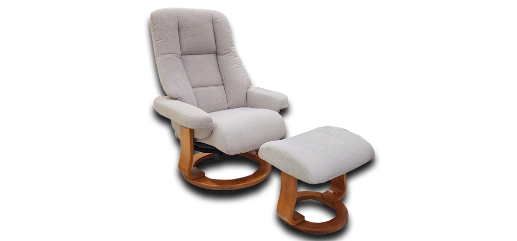 [7775841026201] Scania Ergonomic Recliner + Footstool - FABRIC - Zedere