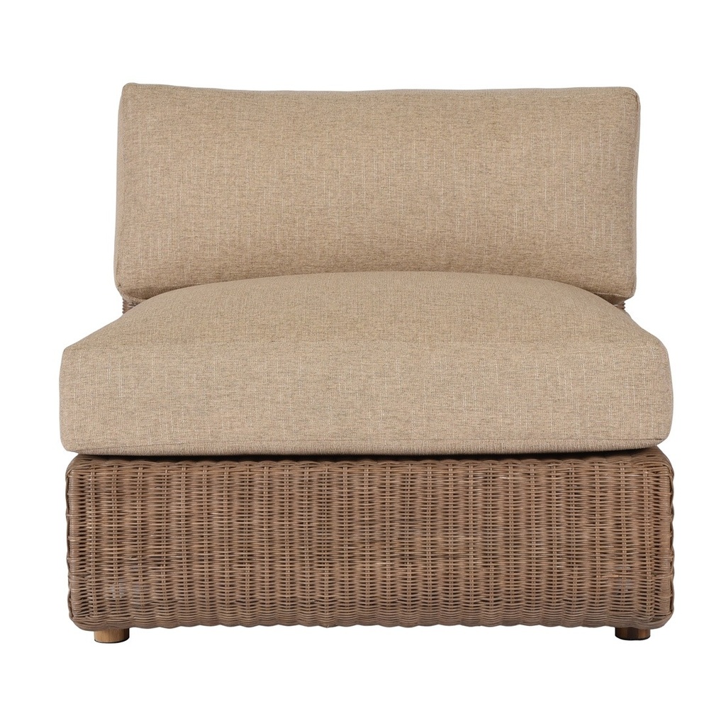 [CLOUD-RETREAT-1-SEATER-CENTRE-SOFA-MACADAMIA-SPECKLE-CACAO-RATTAN-SOF-CLOUD-RET1S-MCSP-CCR] Cloud Retreat 1 Seater Centre Sofa