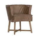 Guatemala Dining Chair | Buffalo Leather | Mushroom Brown