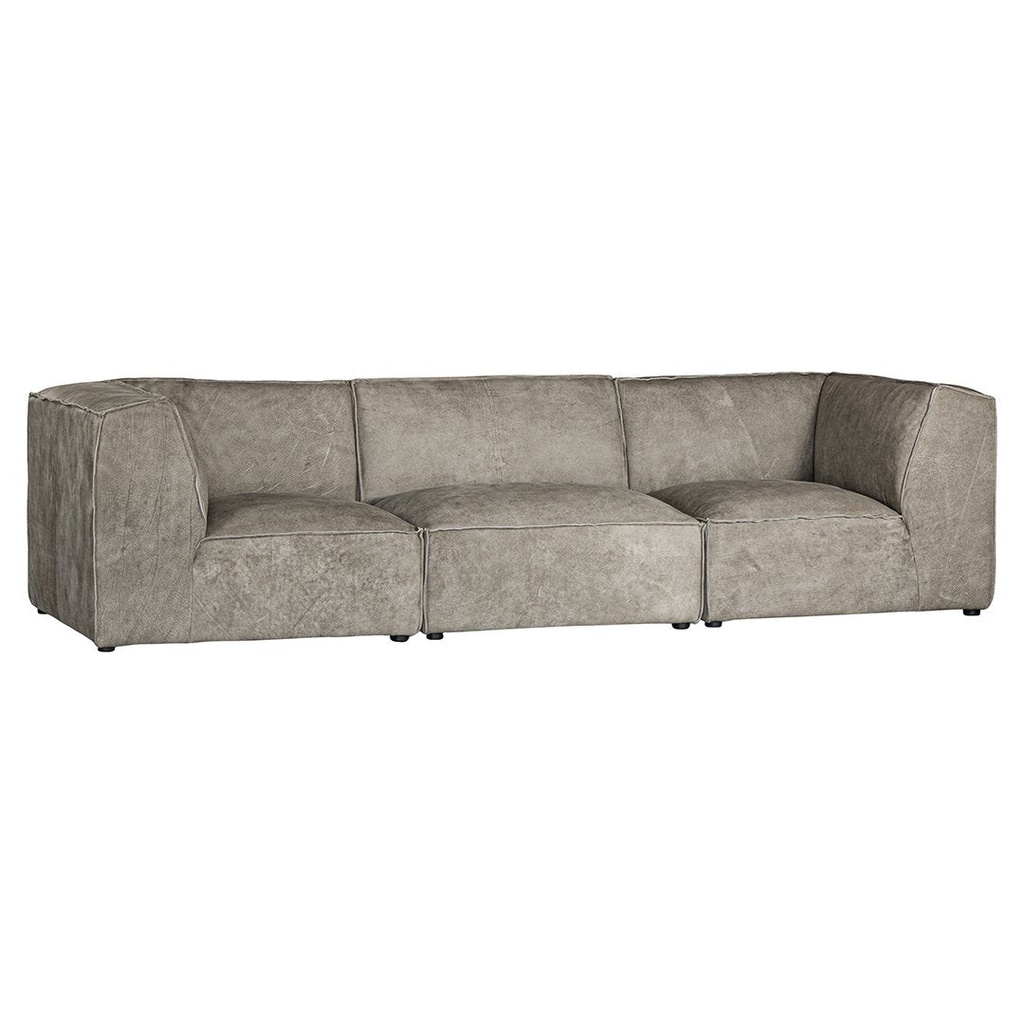 [AK-006EG] Manson Modular Sofa | Buffalo Leather | Earthy Grey