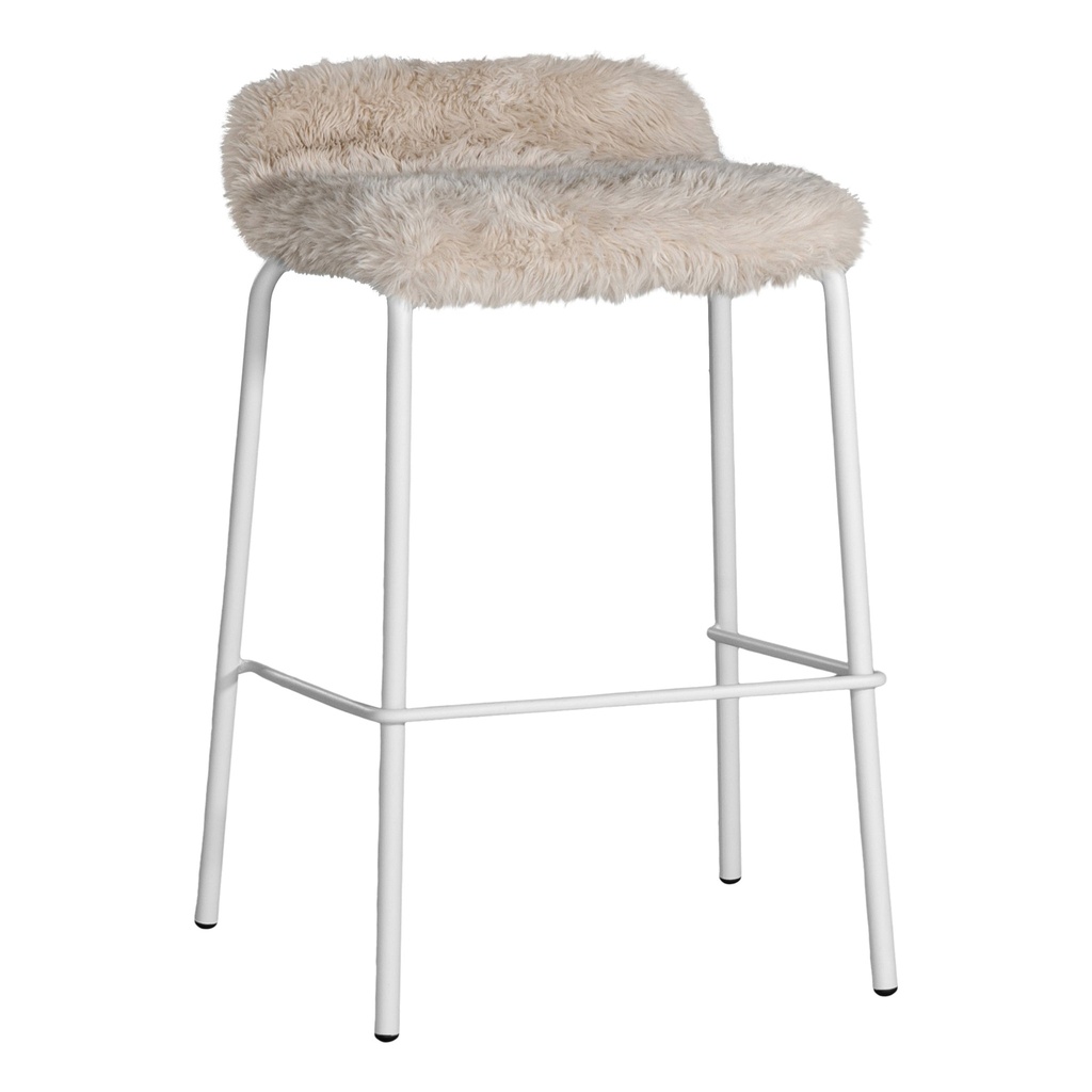 [AK-019FLV] Hotham Barchair | Fur Luxe | Vanilla