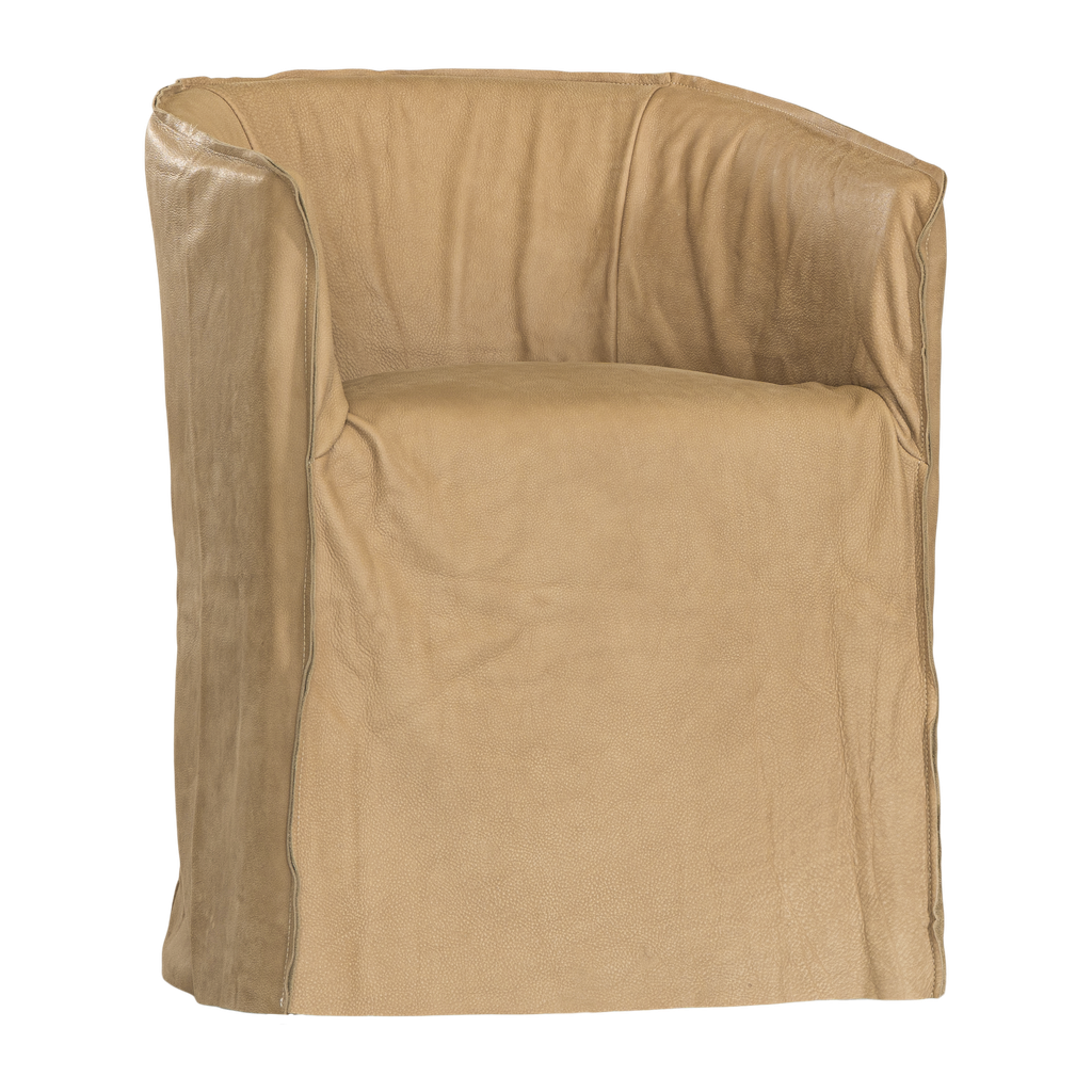 [AK-025CW] Hamilton Dining Chair | Aniline Leather | Cashew