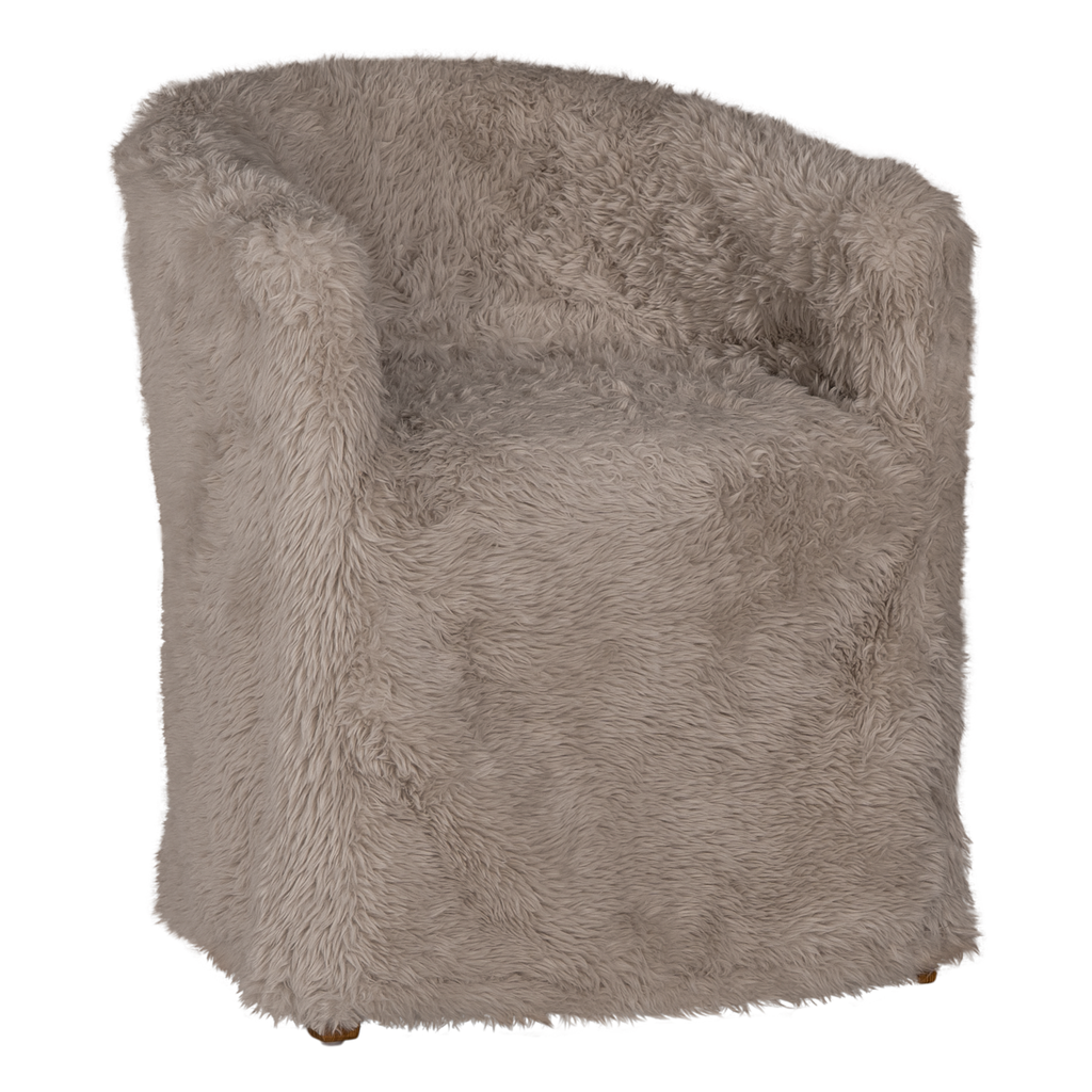 Hamilton Dining Chair | Fur Luxe | Biscuit
