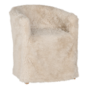 Hamilton Dining Chair | Fur Luxe | Vanilla