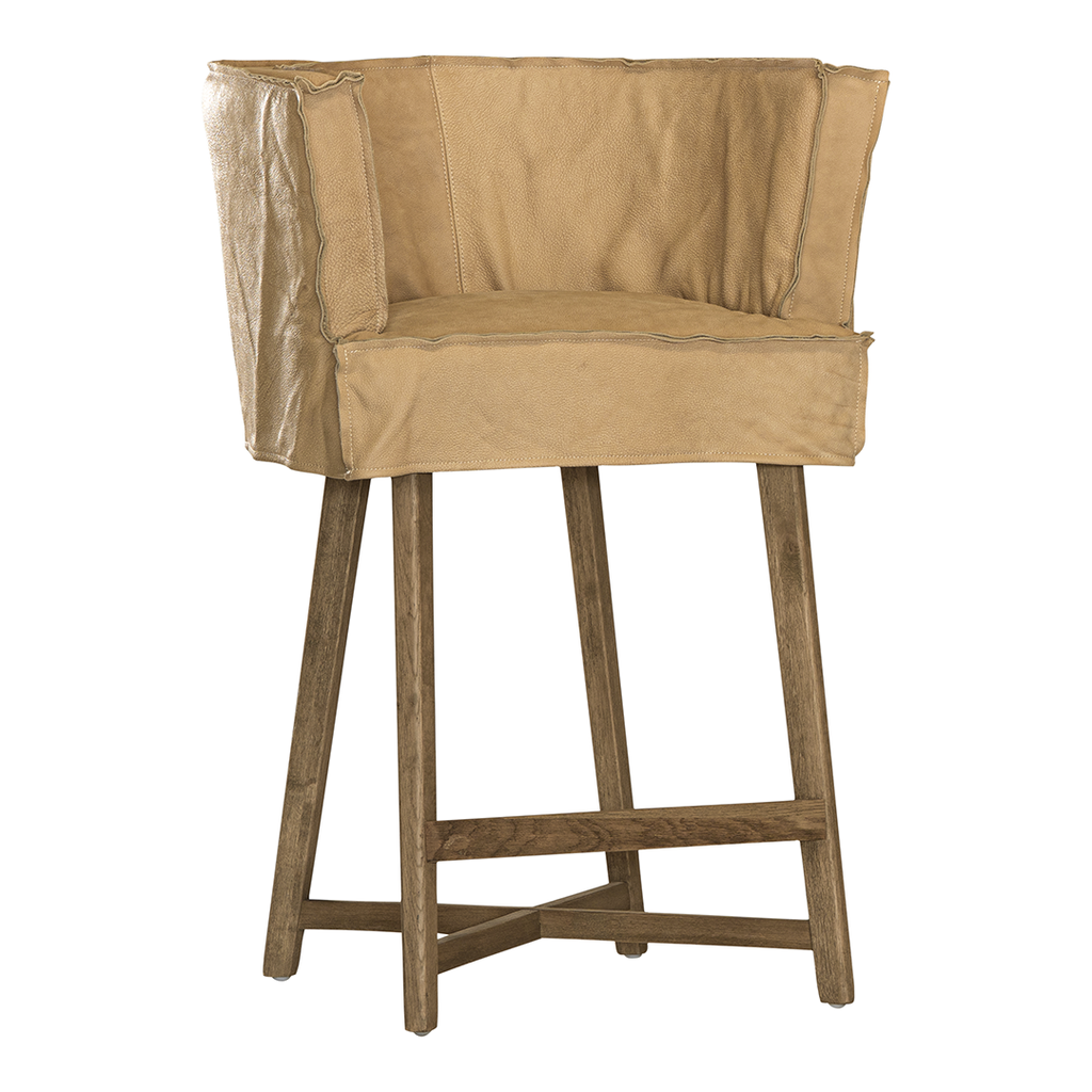 [AK-036CWN] Guatemala Barchair | Aniline Leather | Cashew