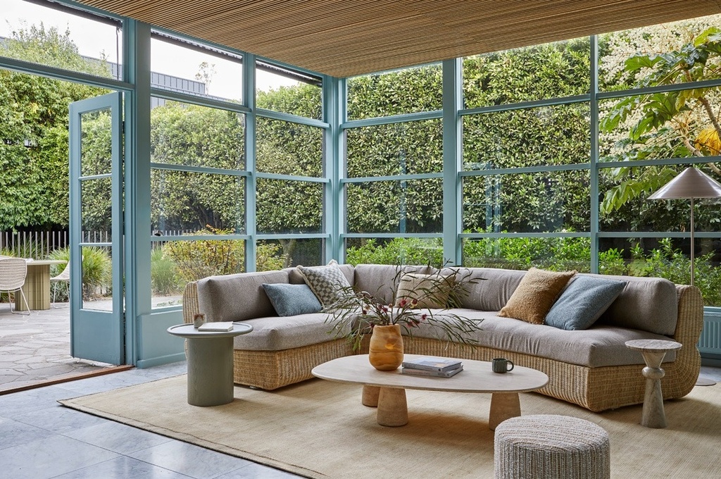 [SOF-CLOUD-RET-5S-4CTR-CCNR-AVL-NAT] Cloud Retreat 5-Seater L Shape with Open End with Arms - Ashville/Natural Rattan