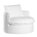 Sabora Swivel Chair | White