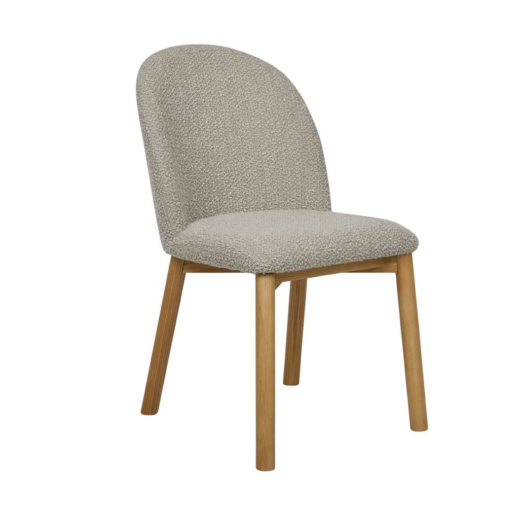 Cohen Dining Chair - Taupe Boucle - Natural Ash