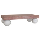 Jewel Travertine & Marble Coffee Table