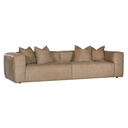 Malta Four Seater Sofa | Buffalo Leather | Enoki Brown