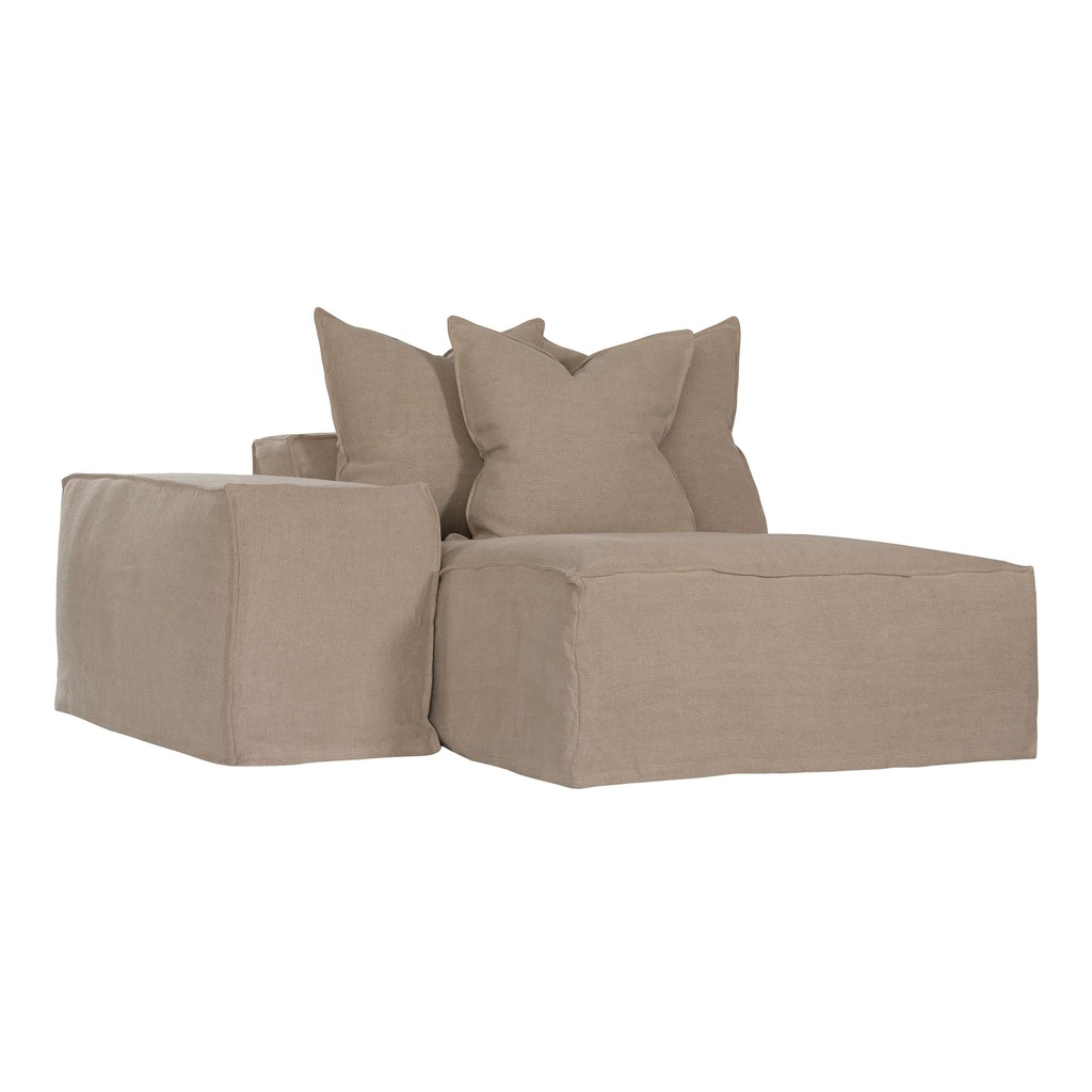 [QA-039LO] Hendrix Modular Sofa | Low Rider Arm | Chaise Left Module