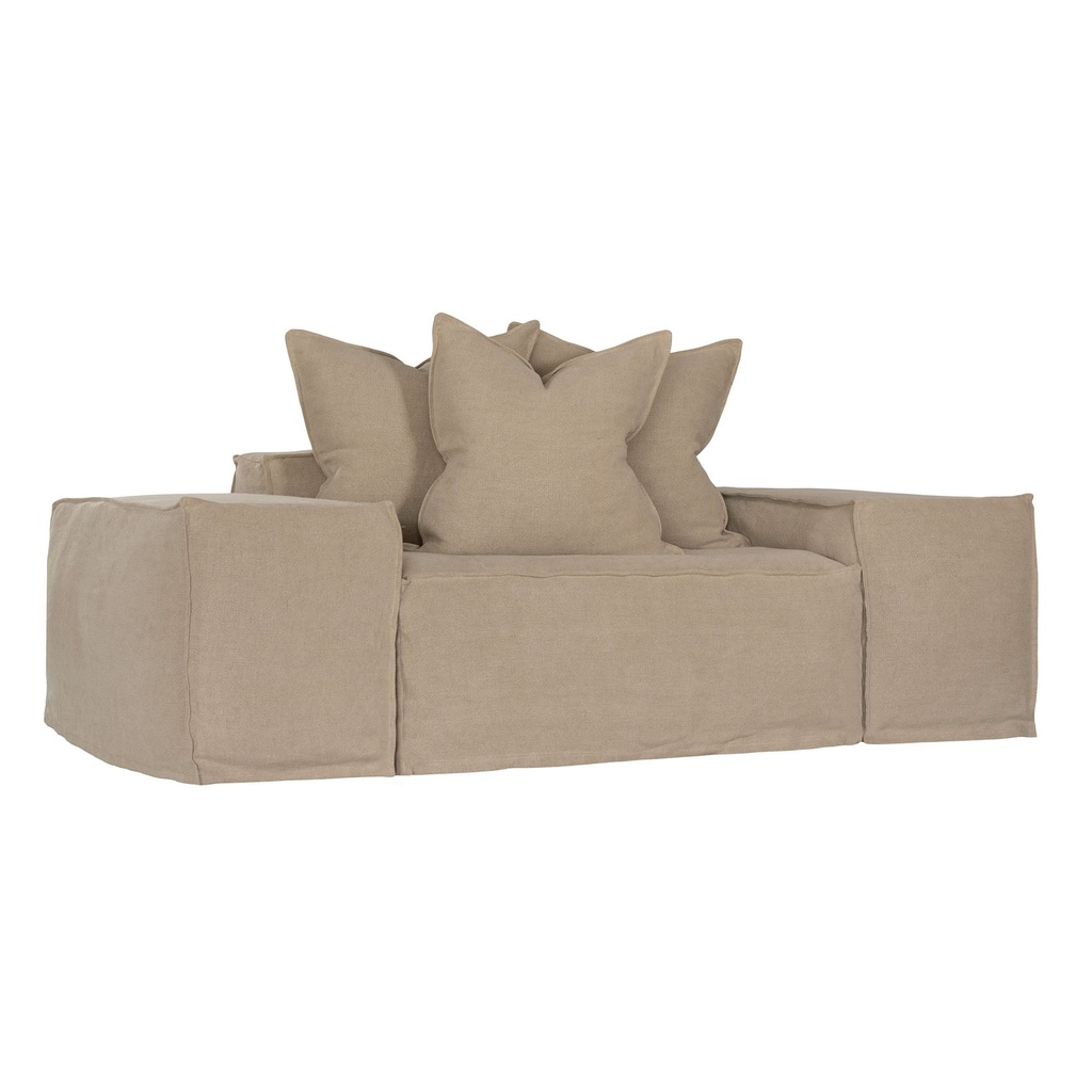 [QA-040BK] Hendrix Modular Sofa | Low Rider Arm | Double Arm Module