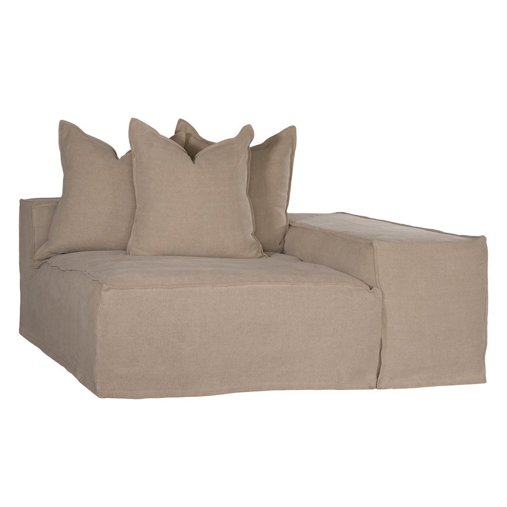 [QA-075ROM] Hendrix Modular Sofa | Low Rider Long Arm | Right Chaise Module