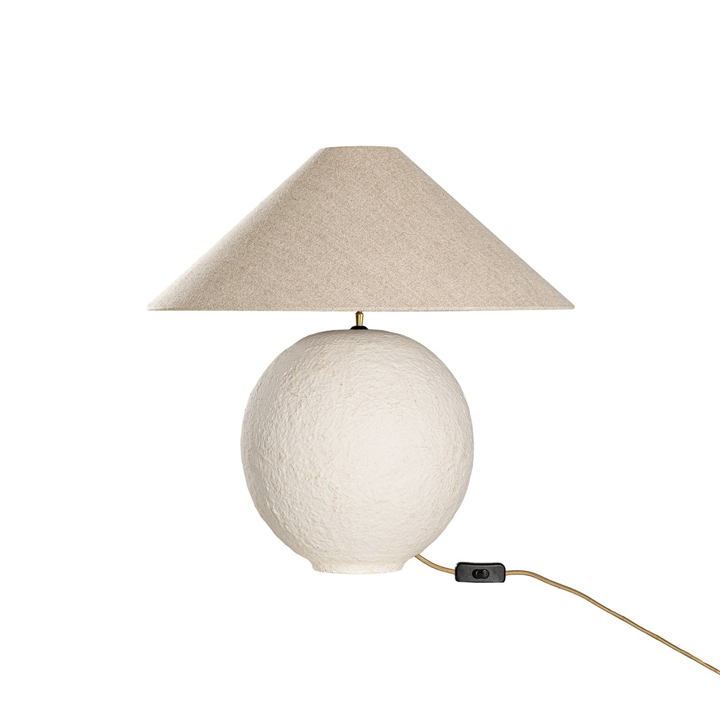 Sabi Table Lamp | Sculptural Composite | Light Roast | Small