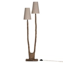 Kira Floor Lamp | Sculptural Composite | Dark Roast