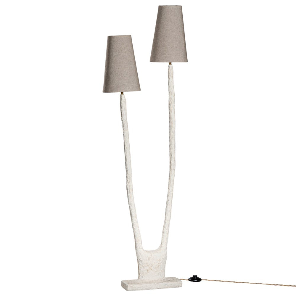[RI-010LR] Kira Floor Lamp | Sculptural Composite | Light Roast