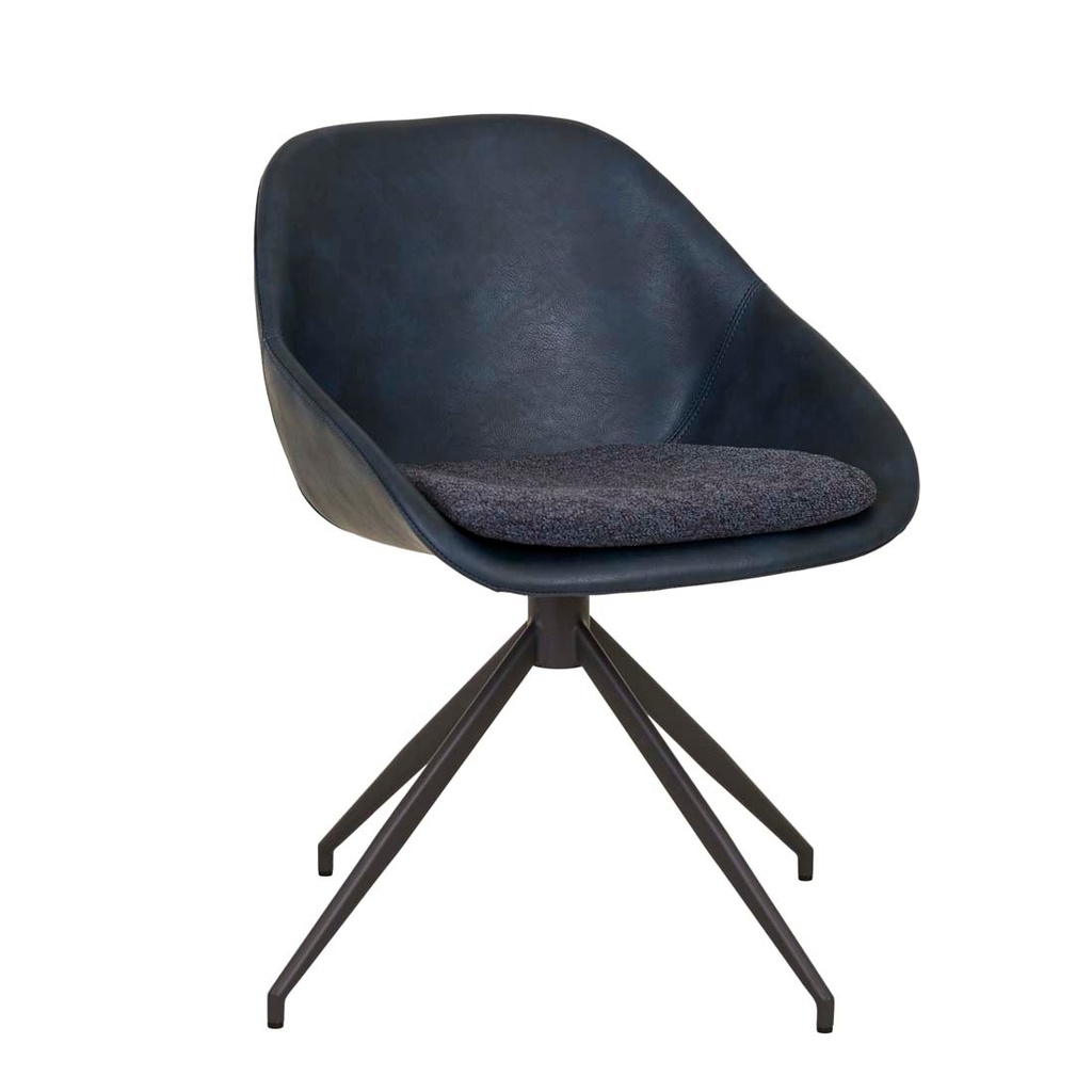 [COOPER-SPIDER-LEG-OFFICE-CHAIR-VINTAGE-MATT-BLUE-PU-BLUEBERRY-SPECKLE-CH-COOP-SPI-OFF-BLUEBERRY-SPECKLE] Cooper Spider Leg Office Chair - Vintage Matt Blue PU - Blueberry Speckle