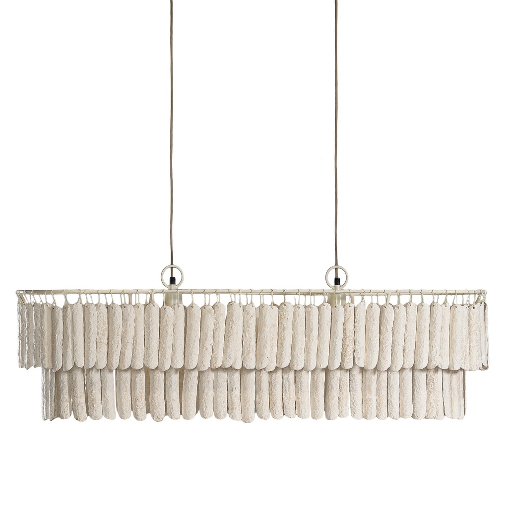 [RI-017LR] Amma Chandelier | Sculptural Composite | Long | Light Roast