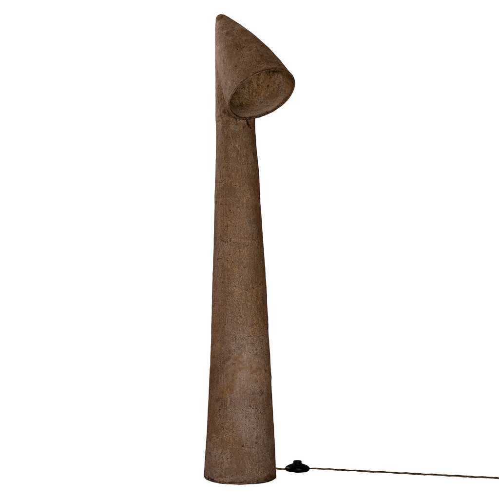 Nhara Sculptural Composite Floor Light | Dark Roast