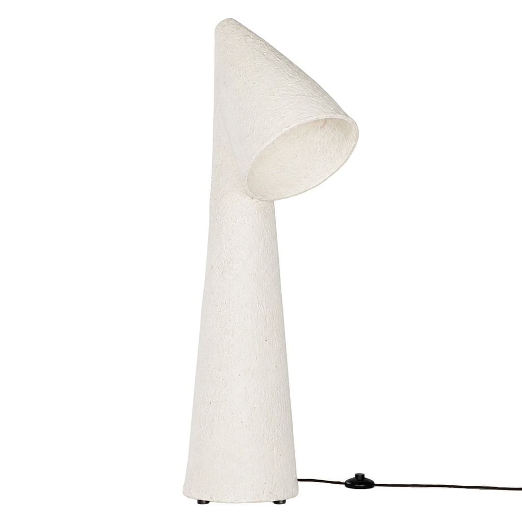 [RI-029LR] Nhara Sculptural Composite Table Lamp | Light Roast