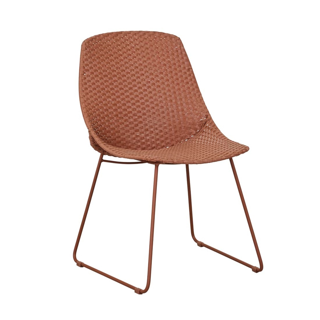 [CORSICA-SCOOP-DINING-CHAIR-BRIQUE-CH-CORS-SCO] Corsica Scoop Dining Chair - Brique