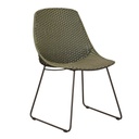 Corsica Scoop Dining Chair - Moss - Espresso