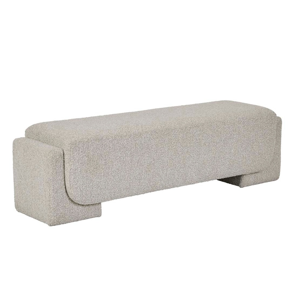 [CURVA-BENCH-SEAT-OAT-SHERPA-BEN-CURVA] Curva Bench Seat - Oat Sherpa