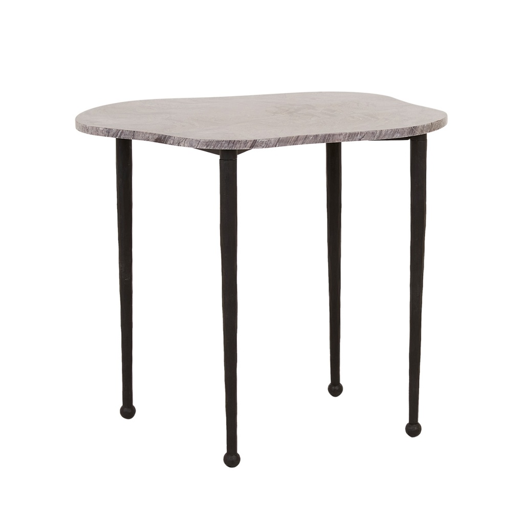 [DALI-SWAY-MARBLE-SIDE-TABLE-CELESTIAL-MARBLE-BLACK-LT-DALI-SWAY-MAR-BLACK] Dali Sway Marble Side Table - Celestial Marble - Black