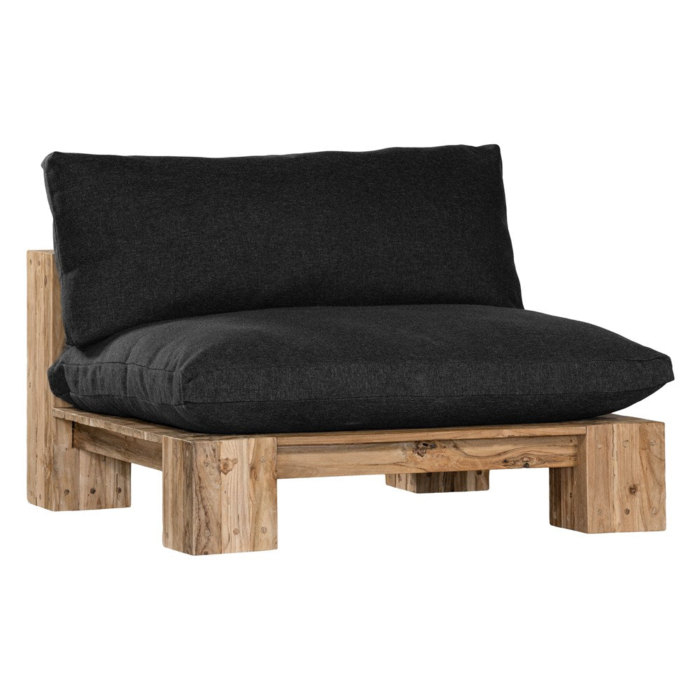 [WC-756CLB] Simbah Sofa Single Seater Cover | Luxury Black