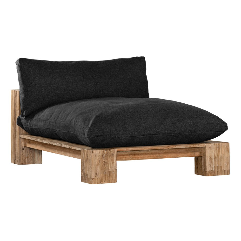 [WC-757CLB] Simbah Sofa Chaise Cover | Luxury Black
