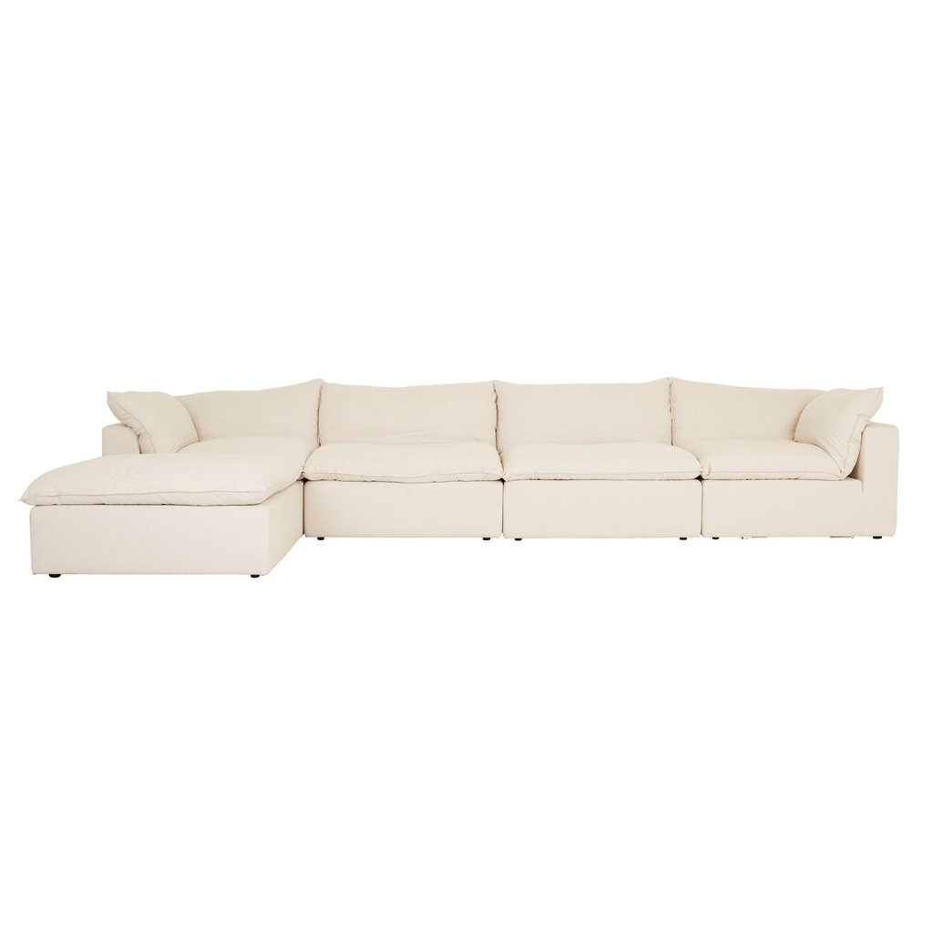 Madrid Retreat Corner Sofa - Oat Linen Weave