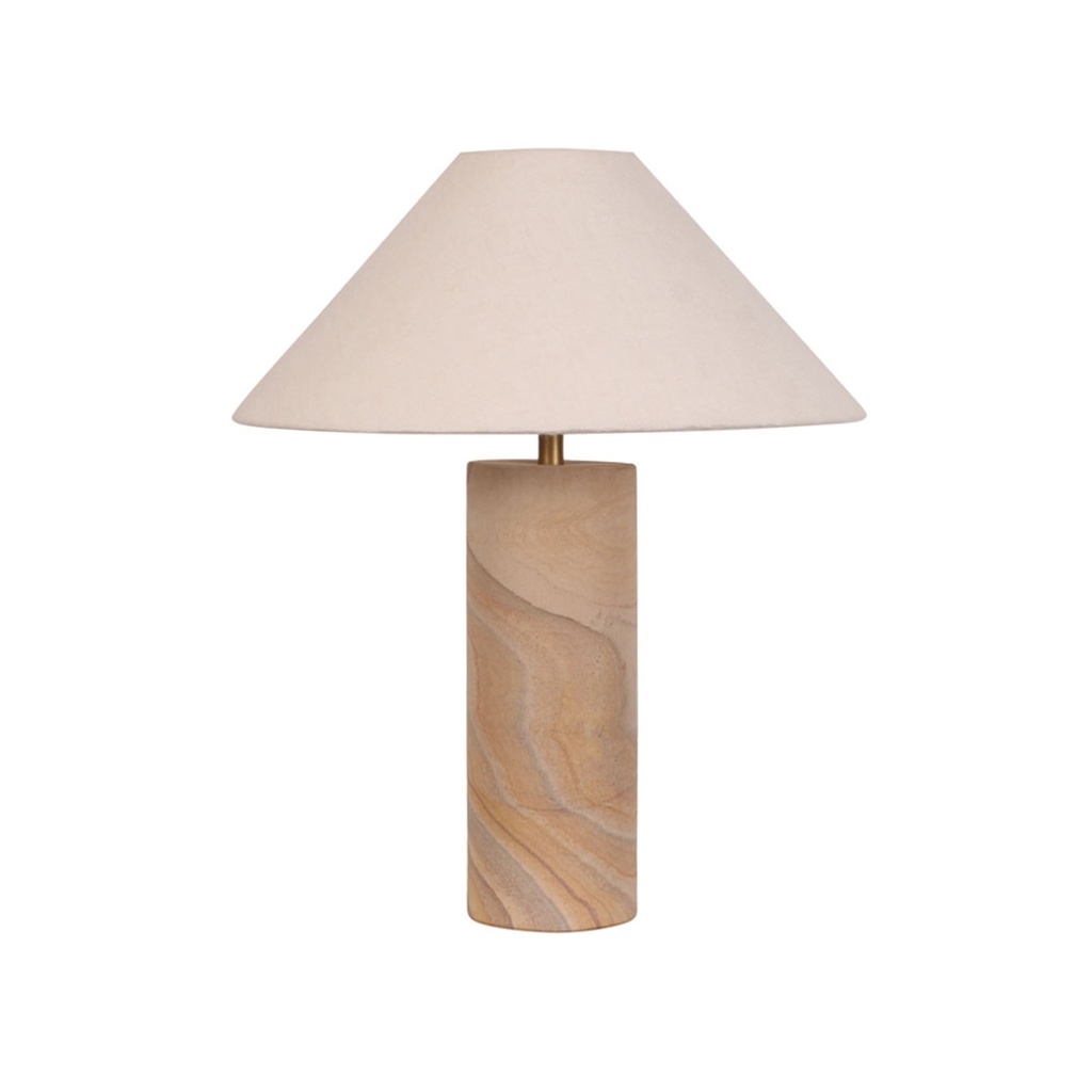 [EASTON-AURORA-TABLE-LAMP-RAINBOW-SANDSTONE-SNOW-LAMP-EASTON-AUR-TBL-SNOW] Easton Aurora Table Lamp - Rainbow Sandstone - Snow