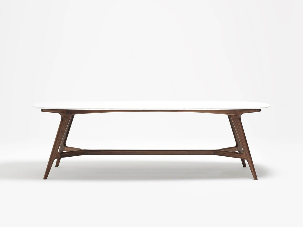 [2292849705078] Johanna Elliptical Marble Table