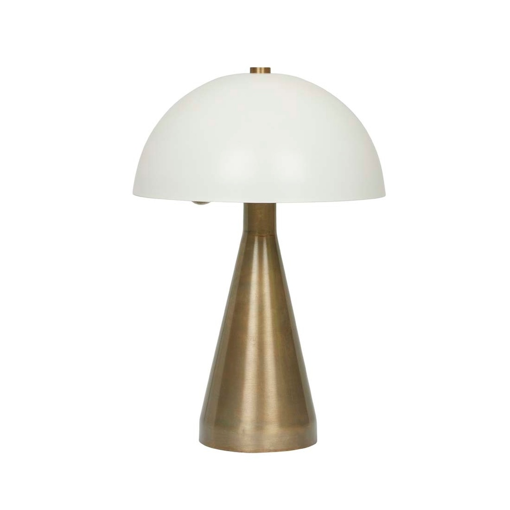 [EASTON-DOME-TABLE-LAMP-MATT-IVORY-ANTIQUE-BRASS-LAMP-EASTON-DOME-TBL-ANTIQUE-BRASS] Easton Dome Table Lamp - Matt Ivory - Antique Brass