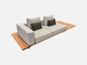 Vis a Vis Sofa in Knit Silverstone