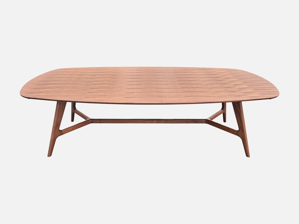 Johanna Elliptical Timber Table in Walnut