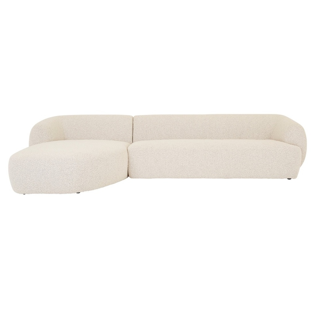 Madrid Slope Left Chaise Sofa Set - Grey Speckle Boucle