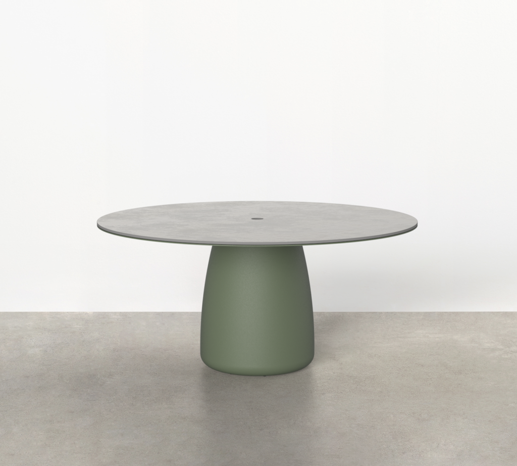 [360724] Correa Table – Porcelain with Umbrella Hole