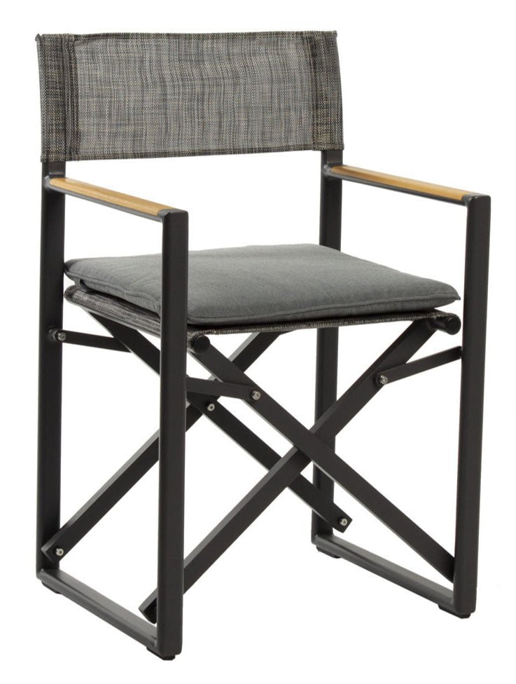 [12716-000-092] GRACE Deck Chair Anthracite with seat cushion