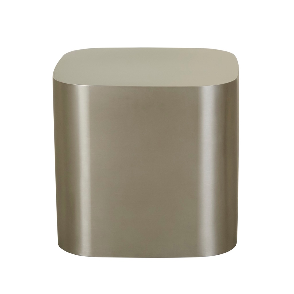 Elle Bend Side Table - Brushed Stainless Steel