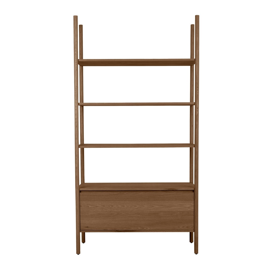 [SHELF-OWEN-DR-MOCHA-OAK] Owen Drawer Shelving Unit - Mocha Oak