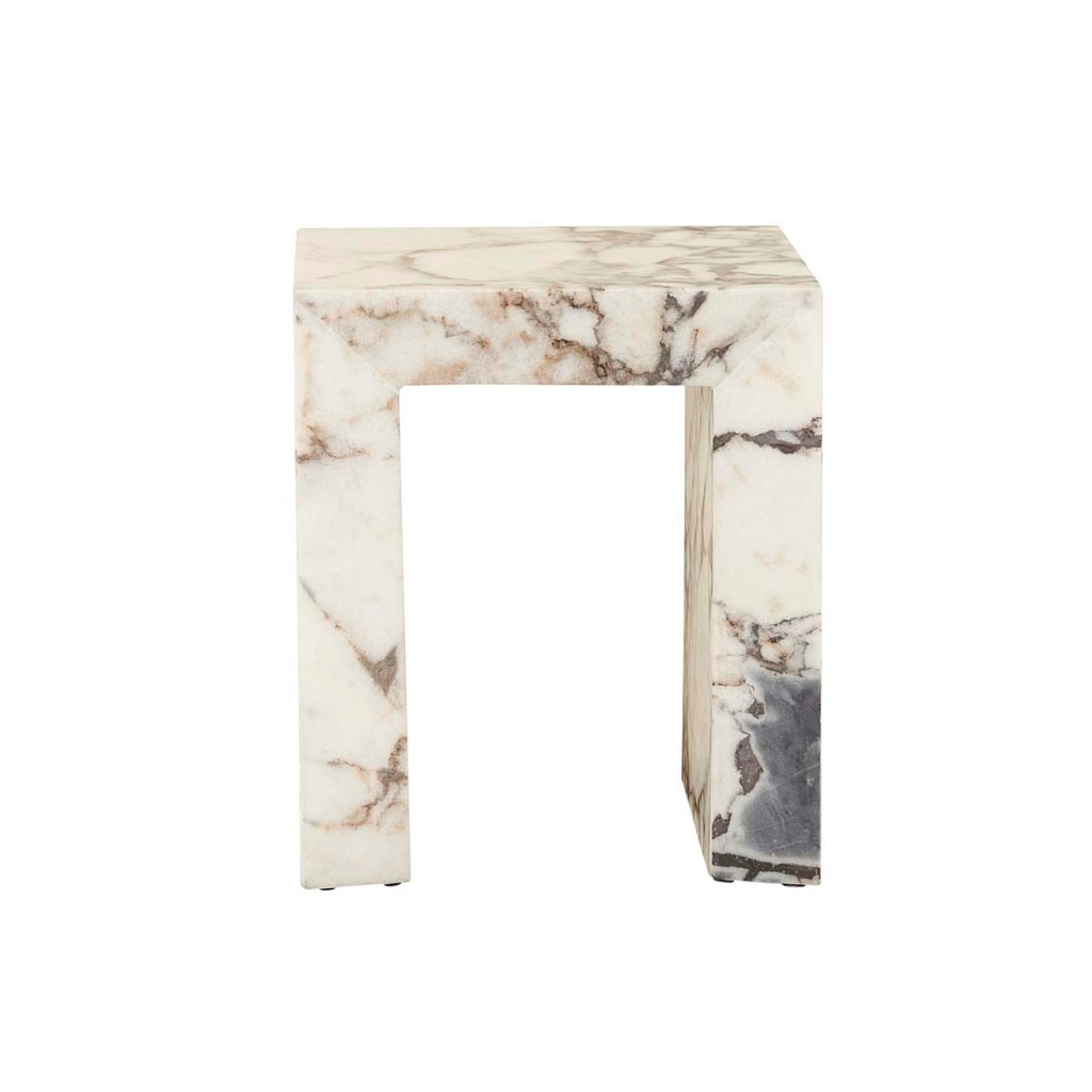 [ELLE-MONUMENT-SIDE-TABLE-MATT-OCEAN-MARBLE-LTS-ELL-MON] Elle Monument Side Table - Matt Ocean Marble