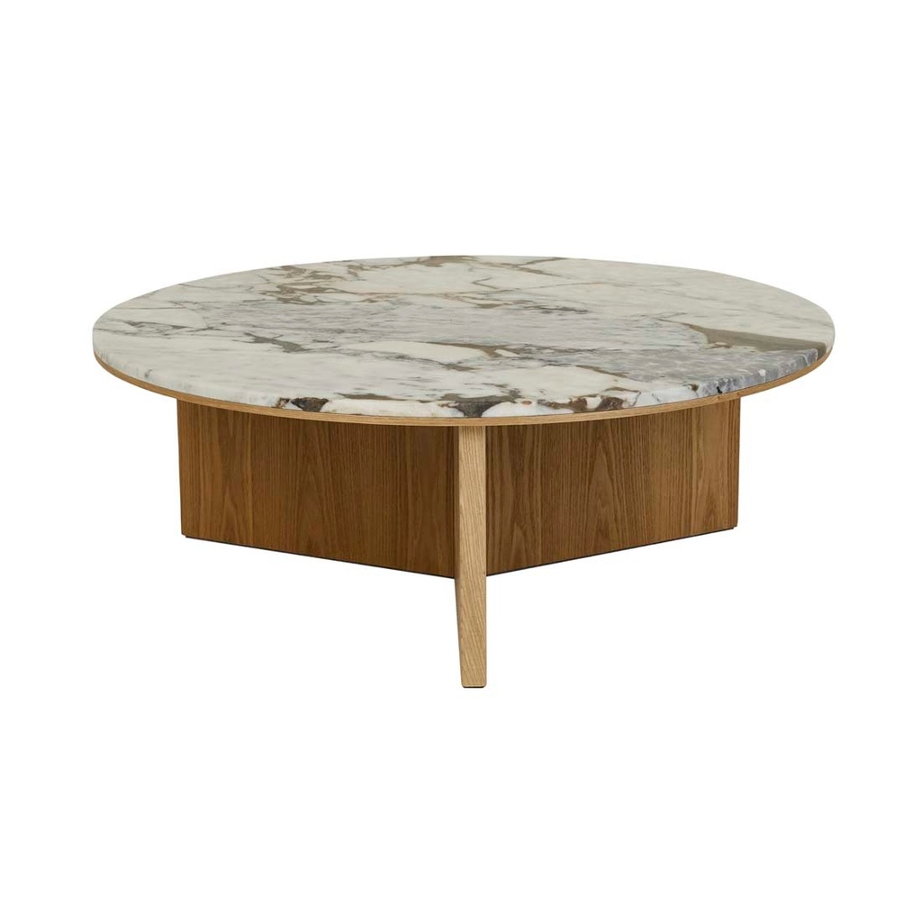 [ELSIE-COFFEE-TABLE-MATT-OCEAN-MARBLE-NATURAL-ASH-CTO-ELSIE-NATURAL-ASH] Elsie Coffee Table - Matt Ocean Marble - Natural Ash