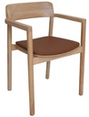 Matilda Timber Dining Arm Chair With Upholstered Seat