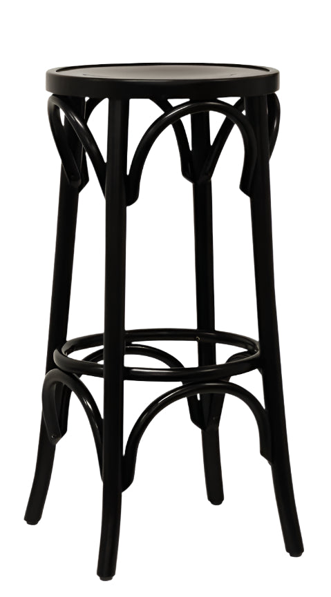 [NF090014 Black 045] In Stock - PAGED C-4375 'Dublin B' Bentwood Stool - Black