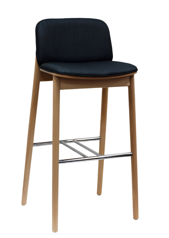 [NF090041] PAGED H-4390 'Ainslee - Prop' Bentwood Bar Stool